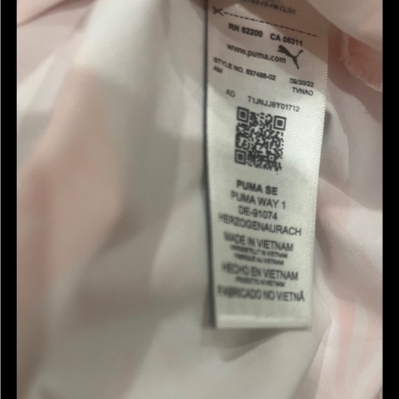 NWT Puma Sleeveless Coral and White Dress w/ shorts - Picture 7 of 7